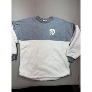 Disney Spirit Jersey Walt Disney World Sherpa Fleece Grey White Medium